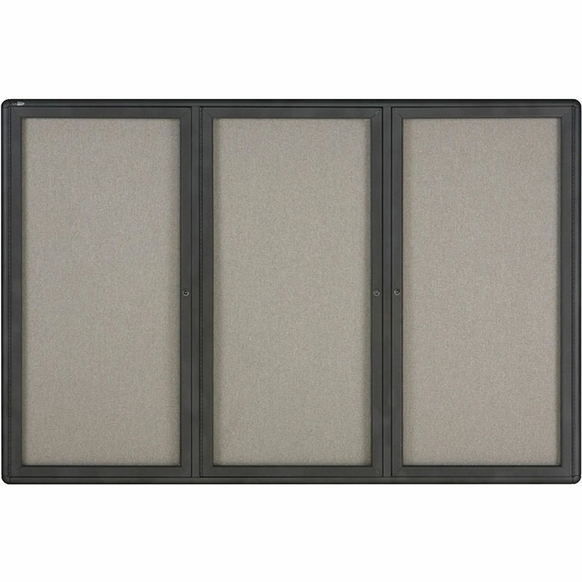 Quartet Enclosed Bulletin Board - 48x72 - Gray Fabric - Durable & Self-healing - Boards