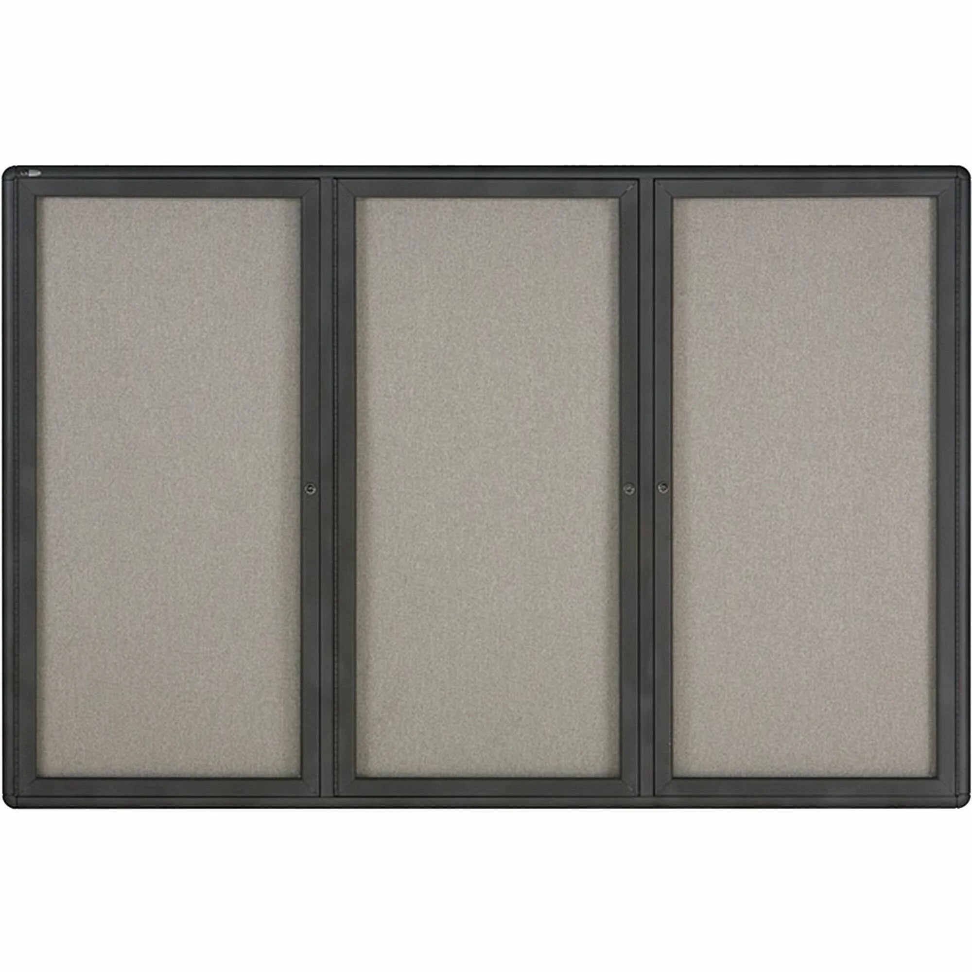 Quartet Enclosed Bulletin Board - 48x72 - Gray Fabric - Durable & Self-healing - Boards