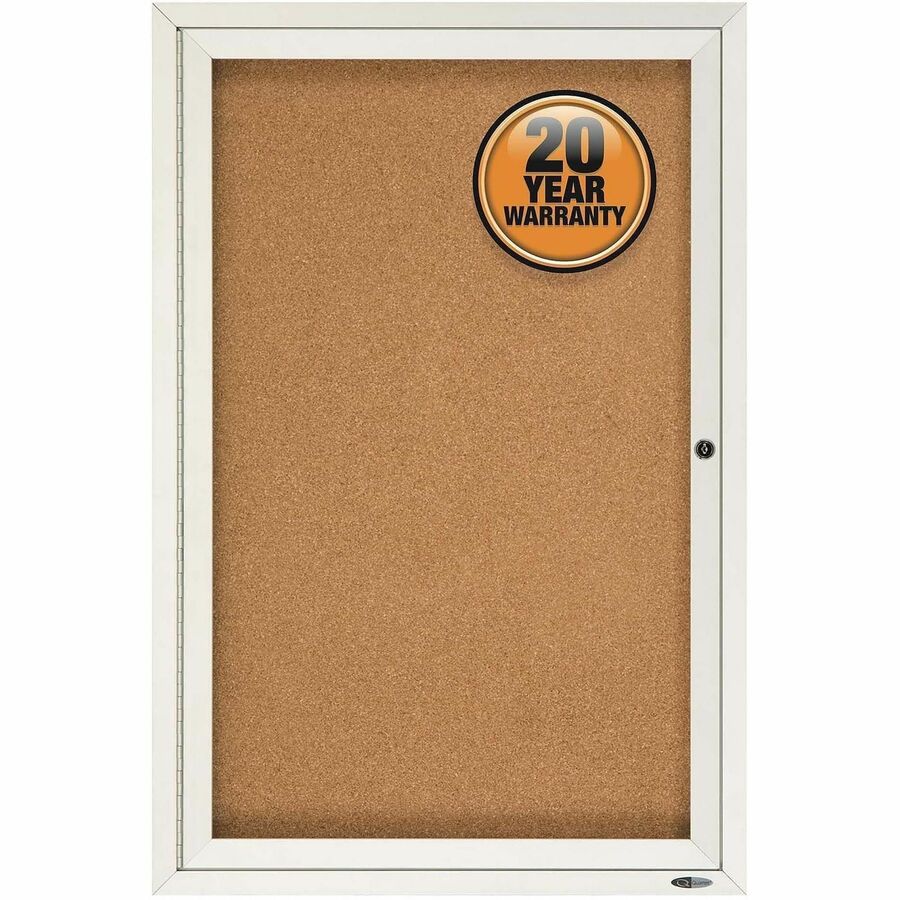 Quartet Enclosed Bulletin Board for Indoor Use - Front