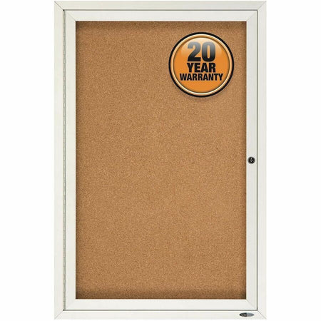 Quartet Enclosed Bulletin Board for Indoor Use - Front