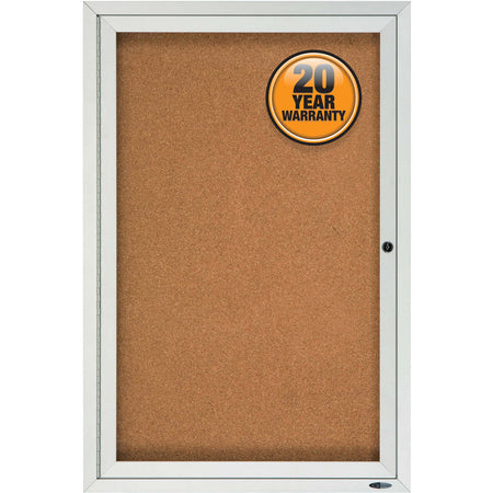 Quartet Enclosed Cork Bulletin Board for Outdoor Use - Alternate-Image1