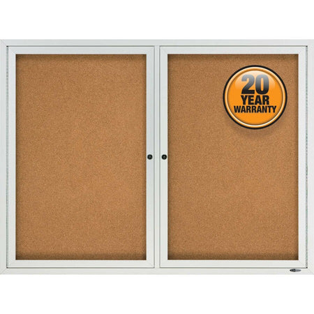 Quartet Enclosed Cork Bulletin Board for Outdoor Use - Alternate-Image1