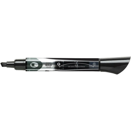 Quartet EnduraGlide Black Chisel Dry-Erase Markers - Transparent Barrel - 1 Dozen - &