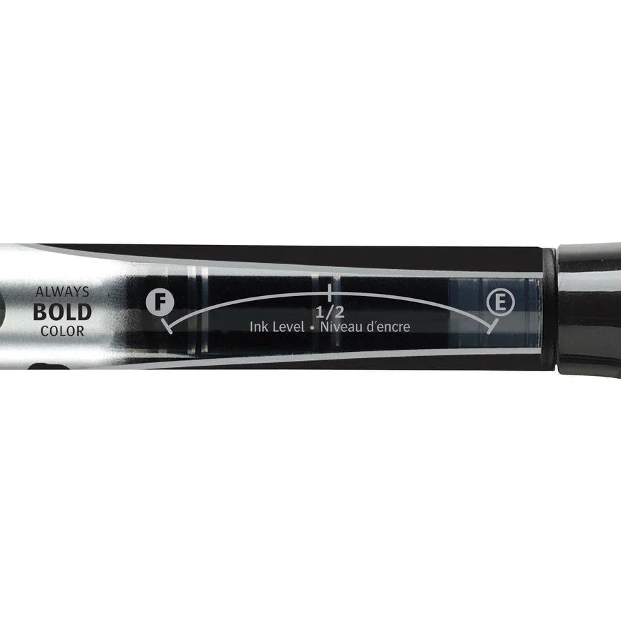Quartet EnduraGlide Black Chisel Dry-Erase Markers - Transparent Barrel - 1 Dozen - &