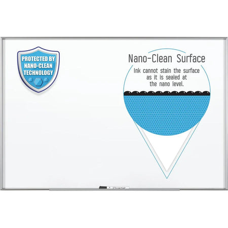 Quartet Fusion Nano-Clean Magnetic Dry-Erase Board - 36x24 - White Surface - Dry Erase Boards