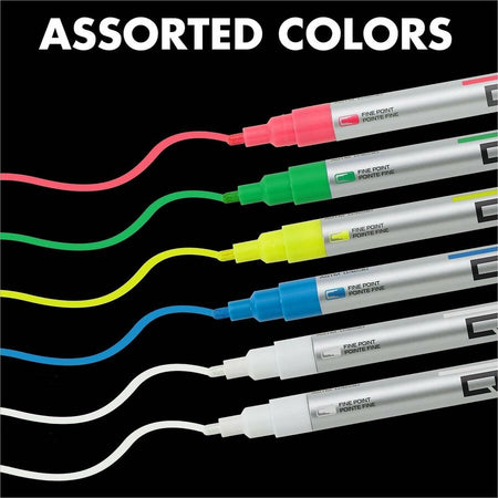 Quartet Glass Board Fine Tip Neon Markers - Alternate-Image6