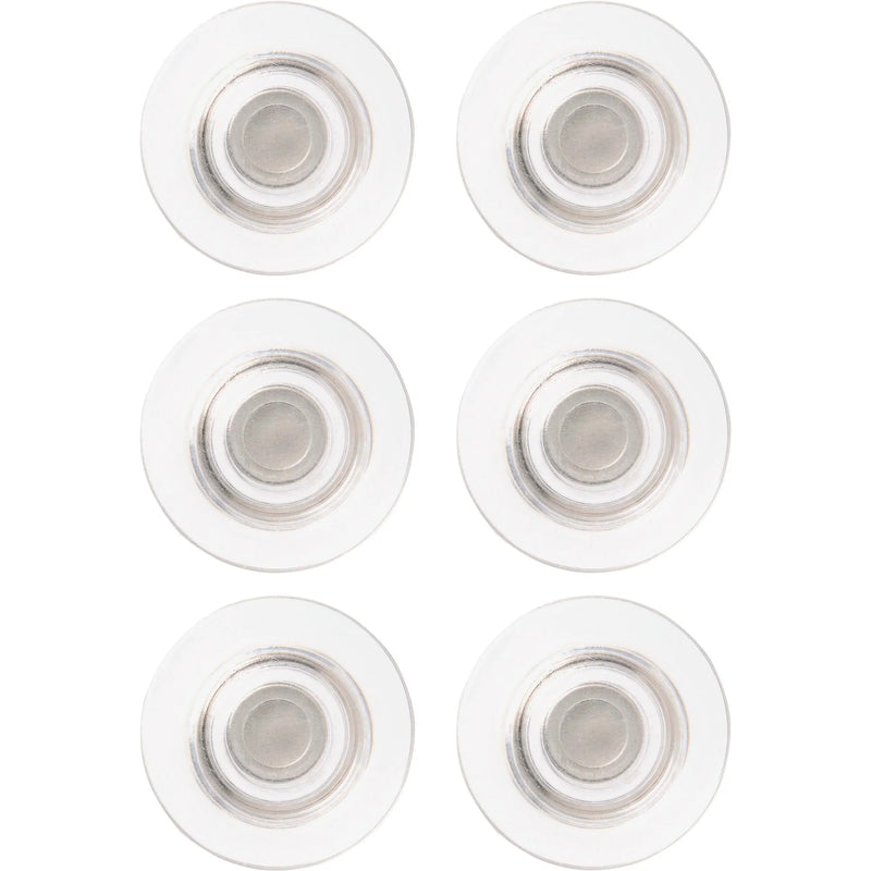 Quartet Glass Board Magnets - Clear - 6 Pack - & Easel Accessories
