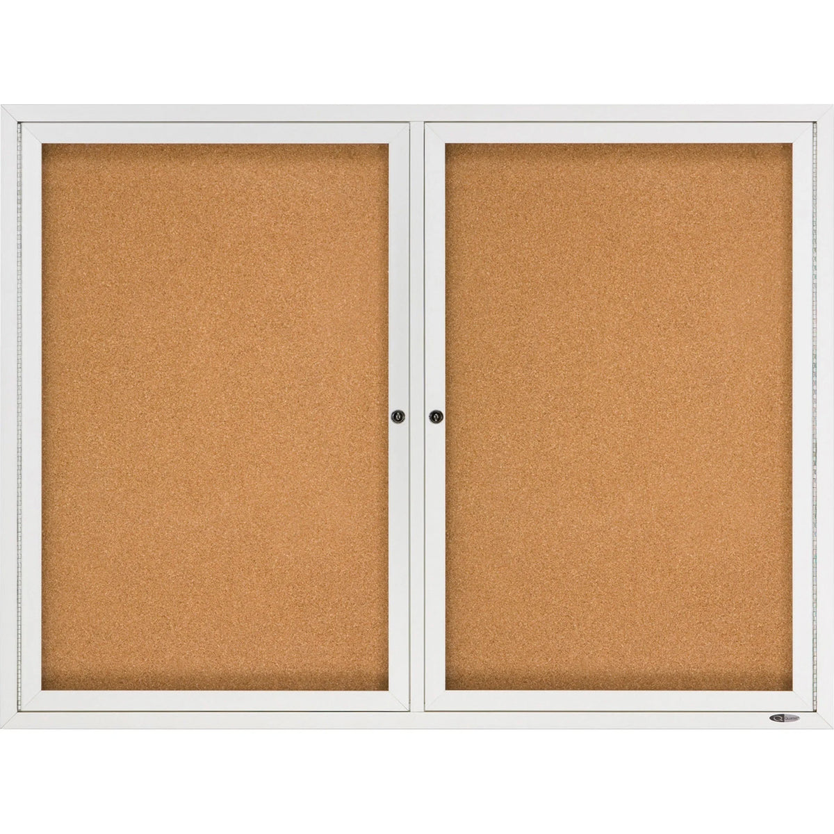 Quartet Indoor Enclosed Bulletin Board - 36’’x48’’ Brown Cork - Durable Aluminum Frame - Boards