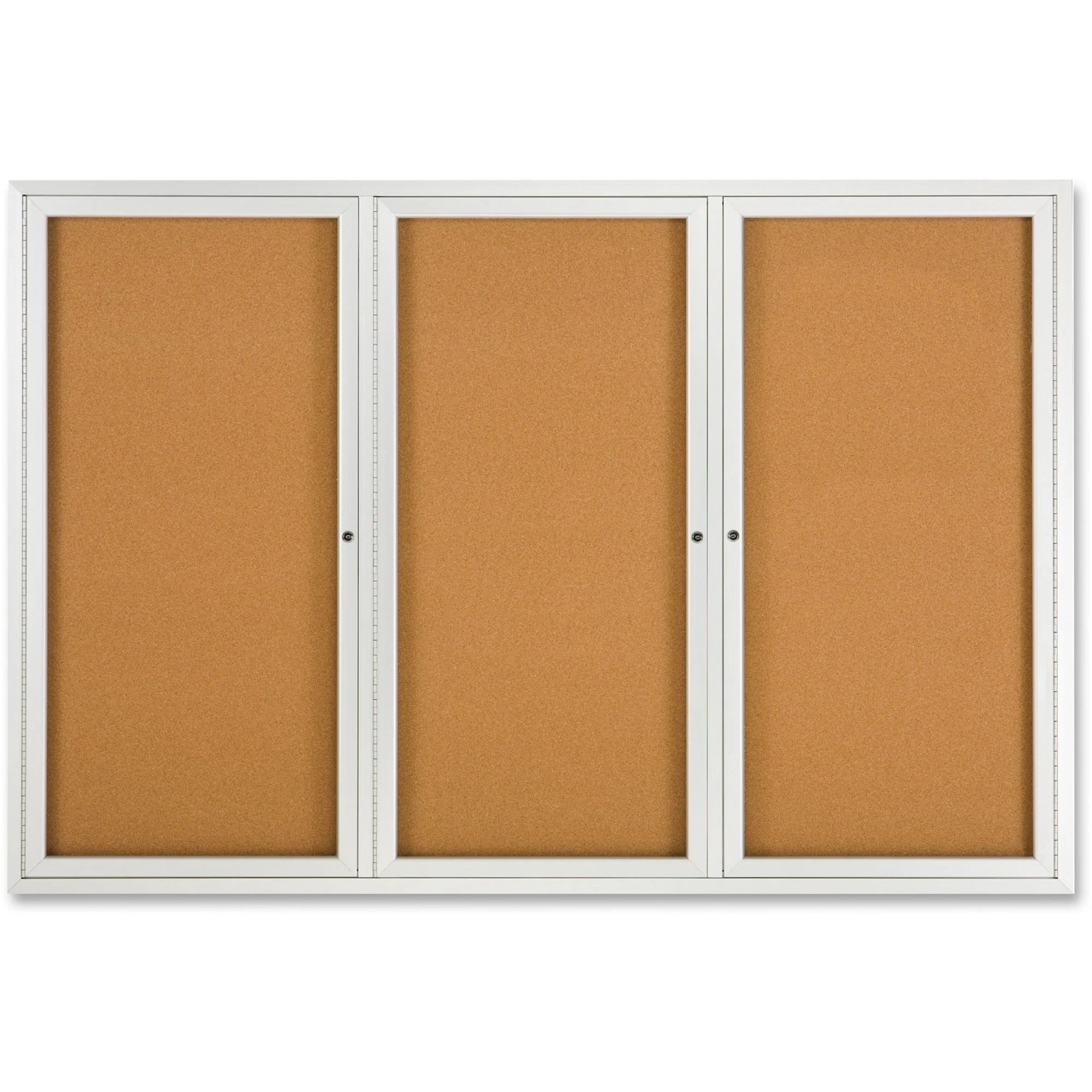 Quartet Indoor Enclosed Bulletin Board - 48’’x72’’ Brown Cork - Durable Aluminum Frame - Boards