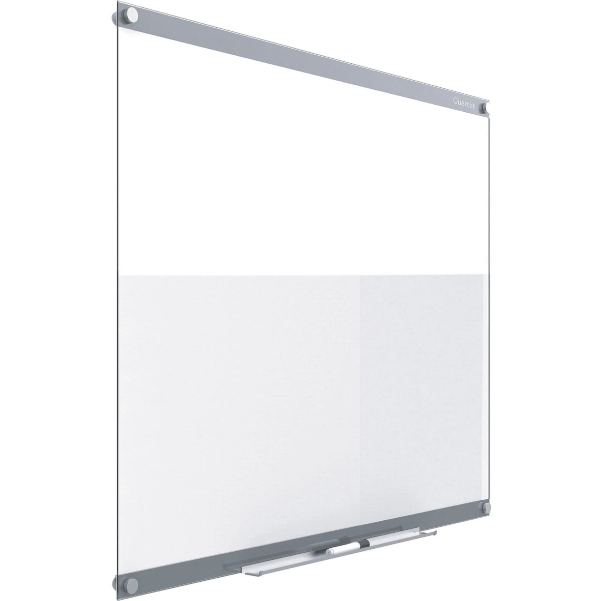 Quartet Infinity Customizable Dry-Erase Board - Clear/White Glass - 36’’x24’’ - Magnetic - Assembly Required - Dry