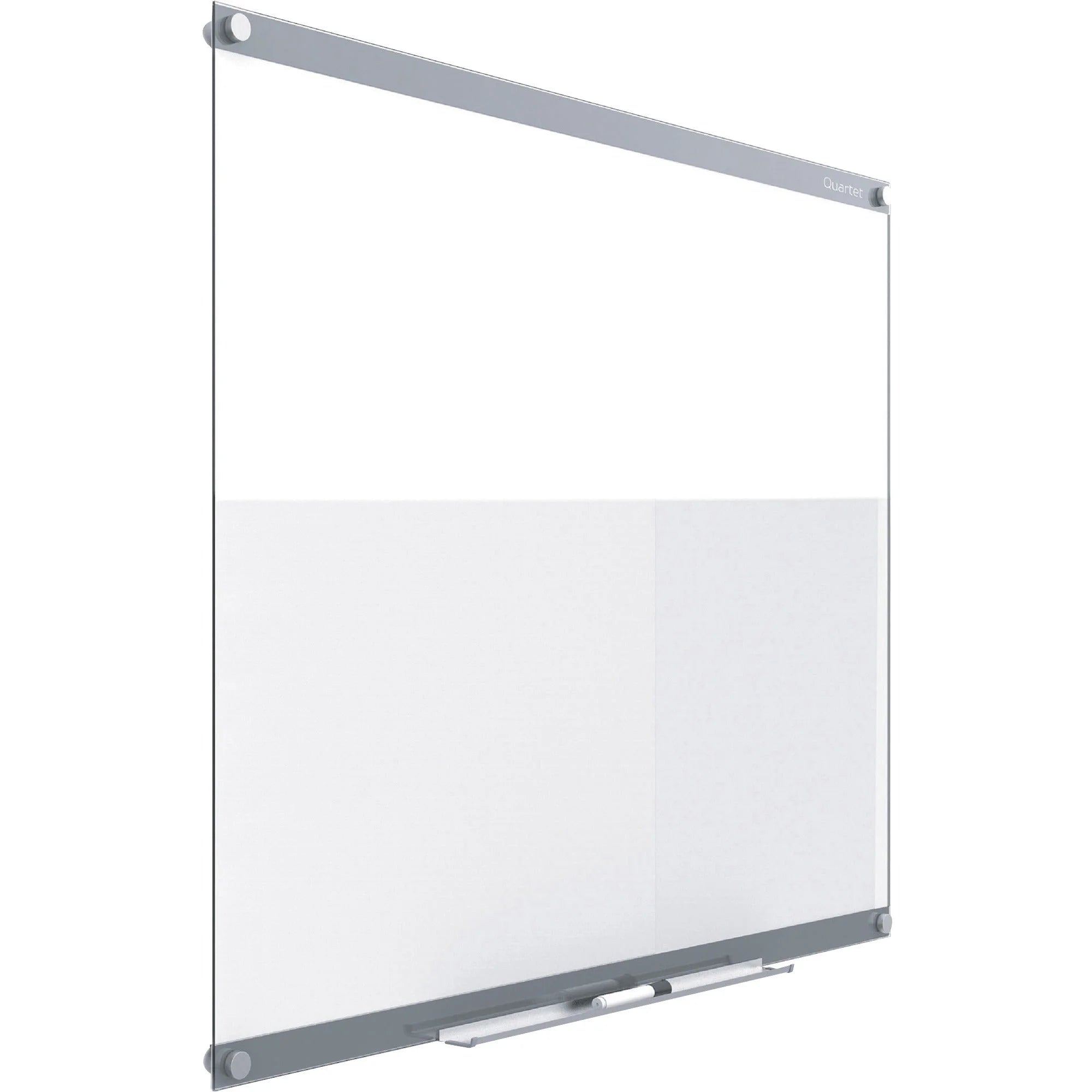 Quartet Infinity Customizable Dry-Erase Board - Clear/White Glass - 36’’x24’’ - Magnetic - Assembly Required - Dry