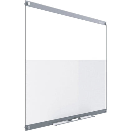 Quartet Infinity Customizable Dry-Erase Board - Clear/White Glass - 36’’x24’’ - Magnetic - Assembly Required - Dry