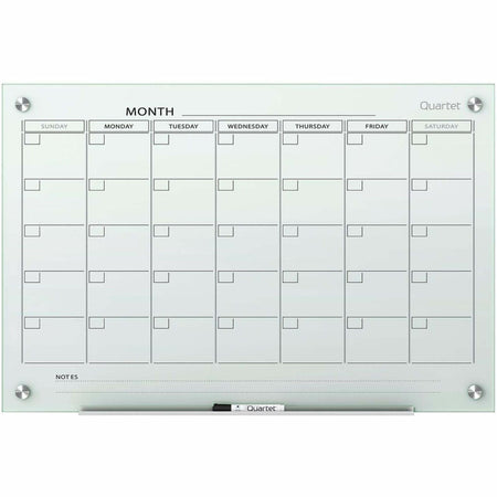 Quartet Infinity Glass Glass Dry-Erase Calendar Board - 2000