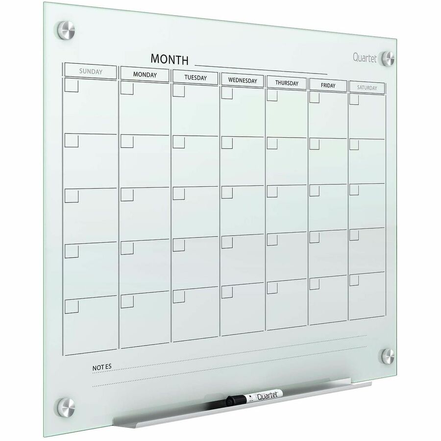 Quartet Infinity Glass Glass Dry-Erase Calendar Board - Right