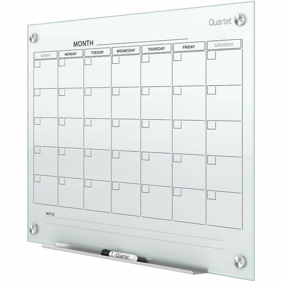 Quartet Infinity Glass Glass Dry-Erase Calendar Board - Left
