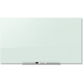 Quartet InvisaMount 74’’ Magnetic Glass Dry-Erase Board - White Tempered Surface - Dry Erase Boards