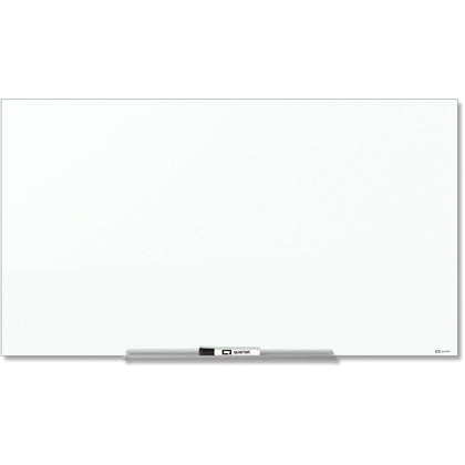 Quartet InvisaMount 85’’ Magnetic Glass Whiteboard - Horizontal - Assembly Required - Dry Erase Boards