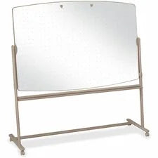 Quartet Large Reversible Total Erase Mobile Easel - 72’’ (6 ft) Width x 48’’ (4 Height - White Surface - Neutral Metal