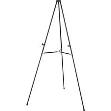 Quartet Lightweight Telescoping Display Easel - 25 lb Load Capacity - 66’’ Height - Aluminum Steel Metal - Black