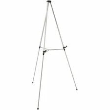 Quartet Lightweight Telescoping Display Easel - 25 lb Load Capacity - 66’’ Height - Aluminum Steel Metal - Silver