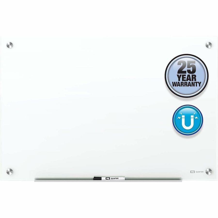 Quartet Magnetic Glass Dry-Erase Board - Front