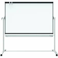 Quartet Magnetic Mobile Presentation Easel - 48’’ (4 ft) Width x 36’’ (3 Height - White Painted Steel Surface