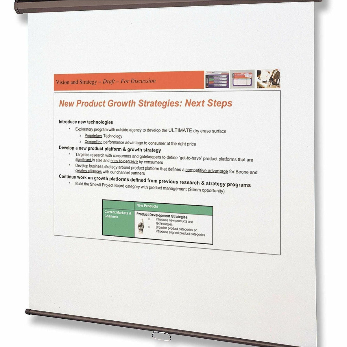 Quartet Manual Projection Screen - 2000