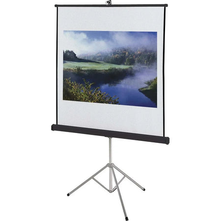 Quartet Manual Projection Screen: Matte White 70’’x70’’ - Surface Mount - Projectors & Accessories