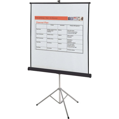 Quartet Manual Projection Screen: Matte White 70’’x70’’ - Surface Mount - Projectors & Accessories