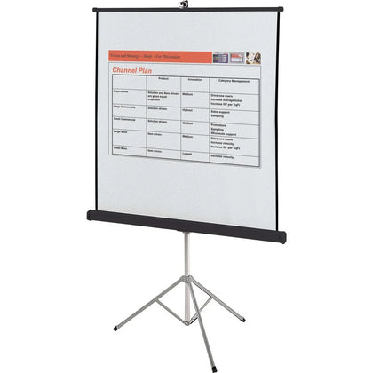 Quartet Manual Projection Screen: Matte White 70’’x70’’ - Surface Mount - Projectors & Accessories