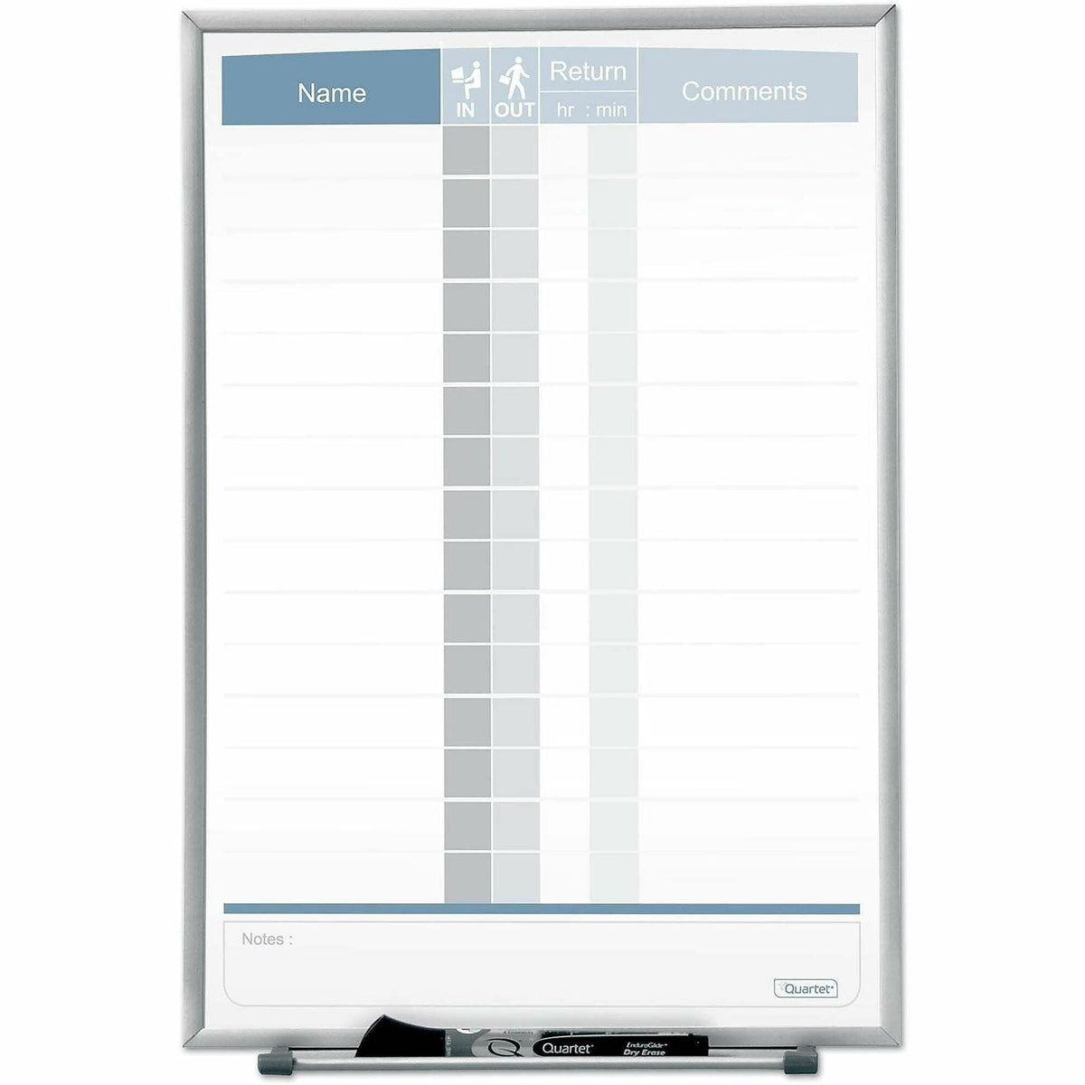 Quartet Matrix 15-employee In/Out Board - 2000