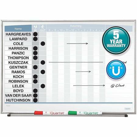 Quartet Matrix 15-employee In/Out Board - Front