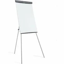 Quartet Melamine Presentation Easel - 36’’ (3 ft) Width x 24’’ (2 Height - White Surface - Silver Graphite Gray Frame
