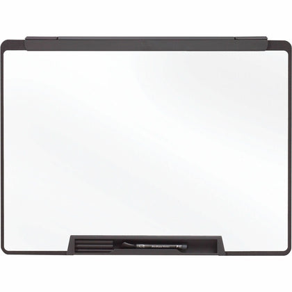 Quartet Motion Cubicle Whiteboard - 36x24’’ - White Melamine - Black Frame - Dry Erase Boards