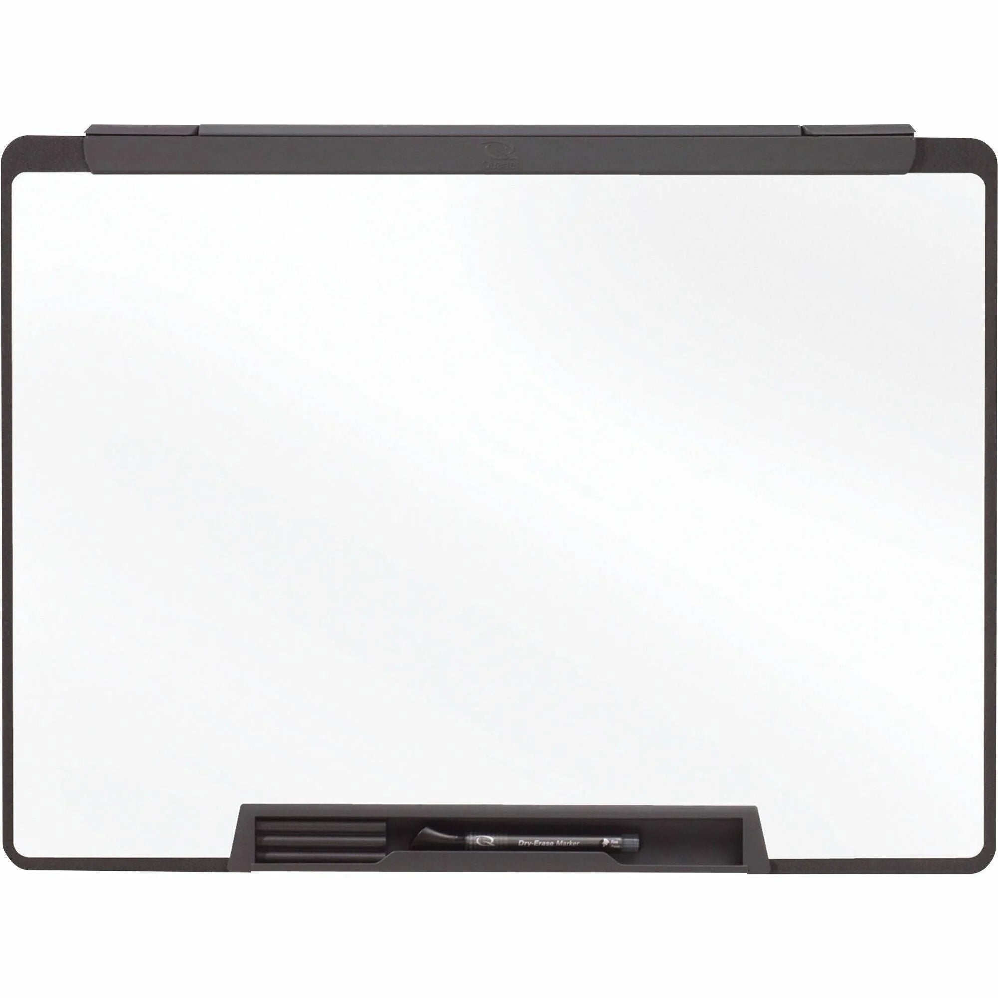Quartet Motion Cubicle Whiteboard - 36x24’’ - White Melamine - Black Frame - Dry Erase Boards