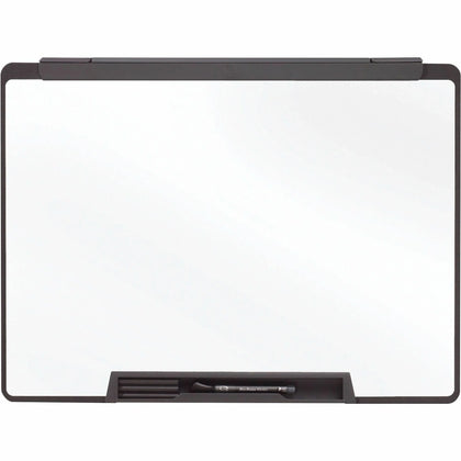 Quartet Motion Cubicle Whiteboard - 36x24’’ - White Melamine - Black Frame - Dry Erase Boards