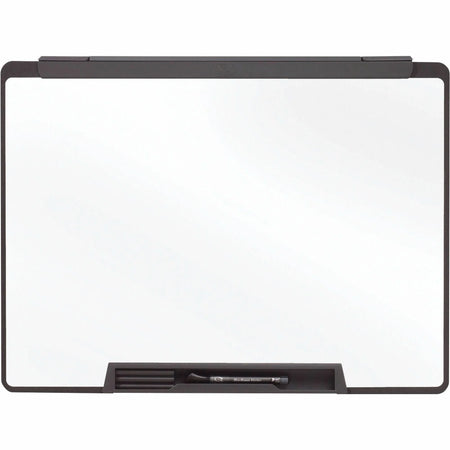 Quartet Motion Cubicle Whiteboard - 36x24’’ - White Melamine - Black Frame - Dry Erase Boards