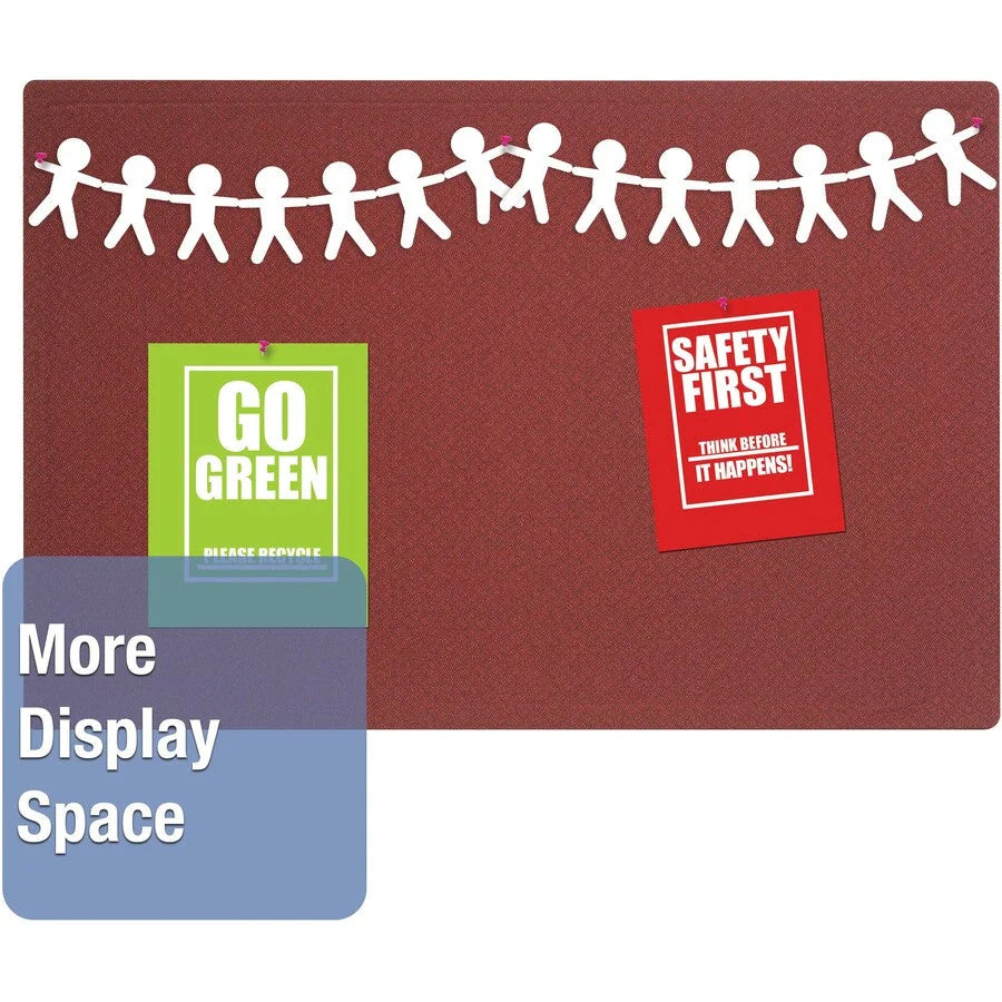 Quartet Oval Office Bulletin Board - 24x36 Gray Fabric - Frameless & Flexible - Boards