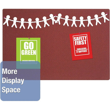 Quartet Oval Office Bulletin Board - 24x36 Gray Fabric - Frameless & Flexible - Boards