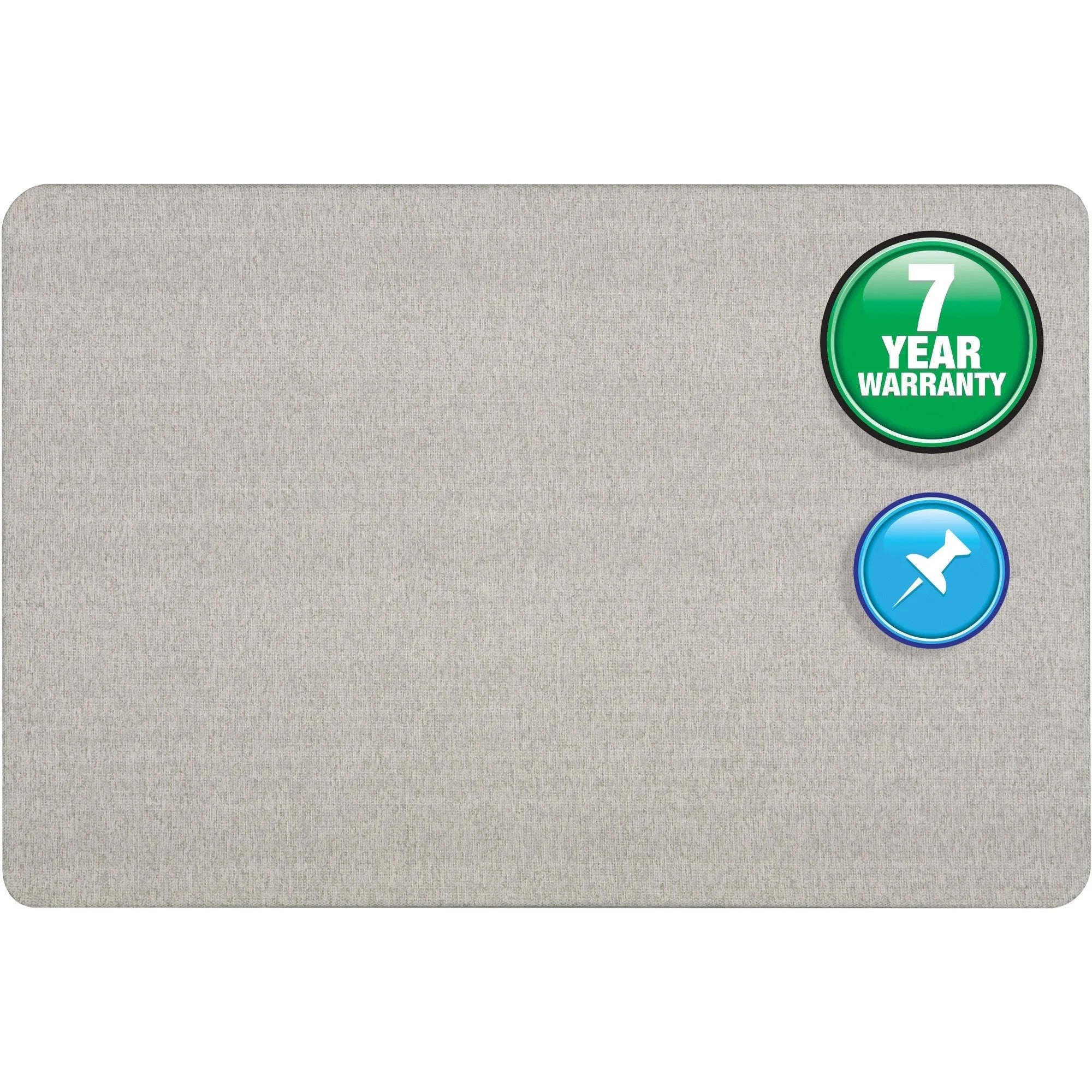 Quartet Oval Office Bulletin Board - 36x48 Gray Fabric - Frameless & Flexible - Boards