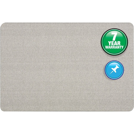 Quartet Oval Office Bulletin Board - 36x48 Gray Fabric - Frameless & Flexible - Boards