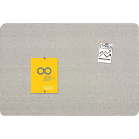 Quartet Oval Office Bulletin Board - 36x48 Gray Fabric - Frameless & Flexible - Boards