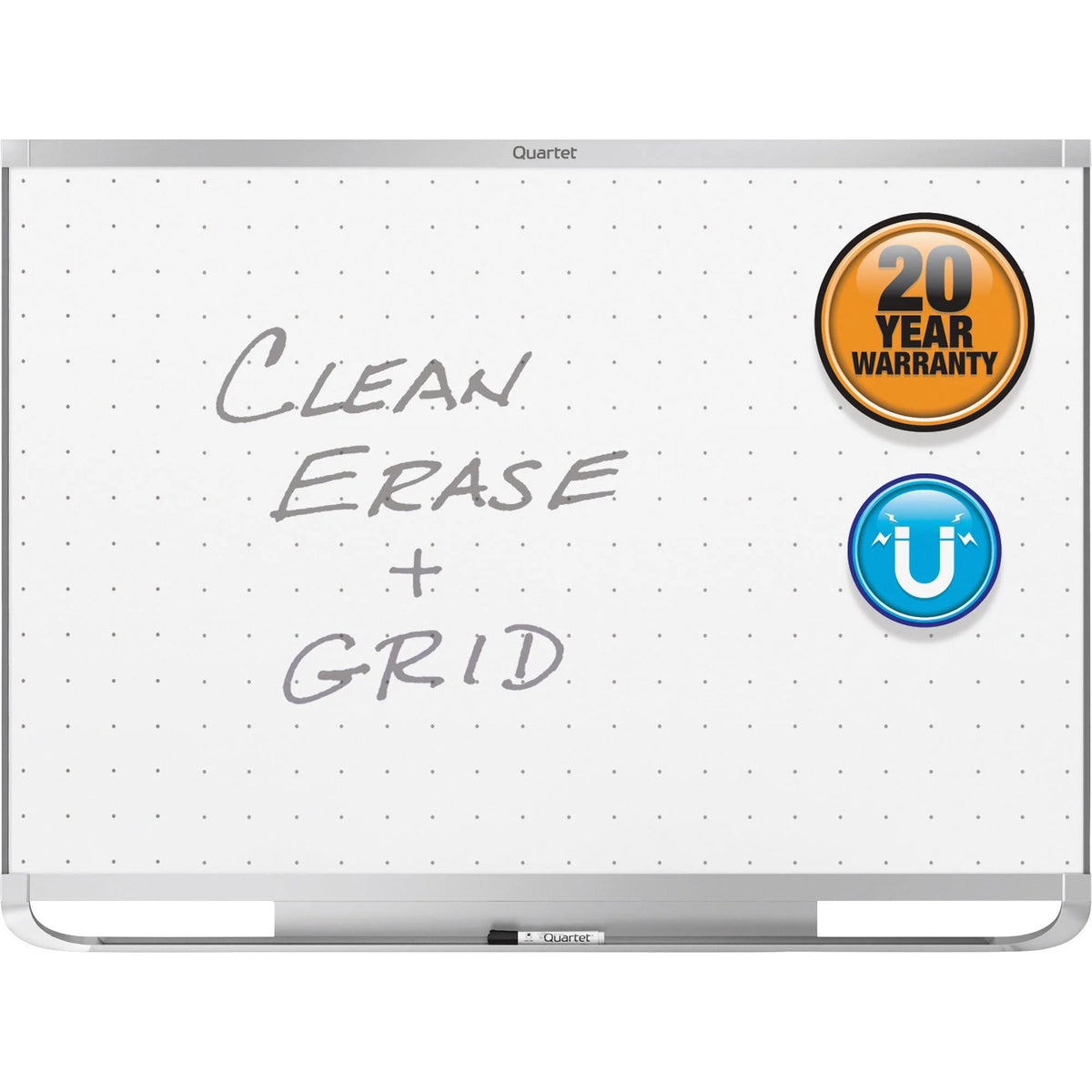 Quartet Prestige 2 8x4 Magnetic Whiteboard - Silver Frame - Horizontal Orientation - Dry Erase Boards