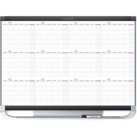 Quartet Prestige 2 Magnetic Calendar Board - Monthly Planner - 24’’ x 36’’ - White & Graphite - Boards