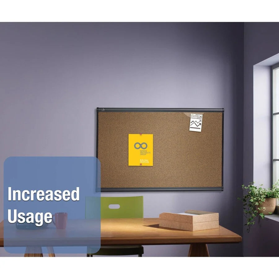 Quartet Prestige Bulletin Board: 24x36 Brown Cork Surface - Boards
