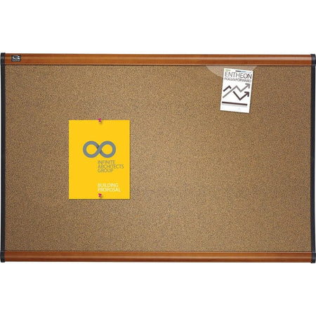 Quartet Prestige Bulletin Board: 24x36 Brown Cork Surface Self-healing Durable - Boards