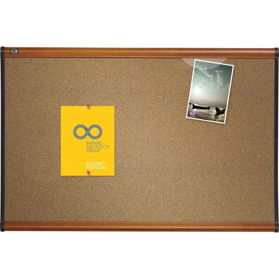 Quartet Prestige Bulletin Board: 24x36 Brown Cork Surface Self-healing Durable - Boards