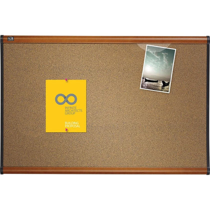 Quartet Prestige Bulletin Board: 24x36 Brown Cork Surface Self-healing Durable - Boards
