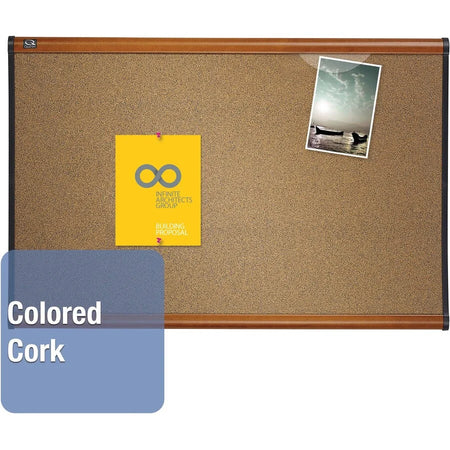 Quartet Prestige Bulletin Board: 48’’x72’’ Brown Cork Surface - Boards