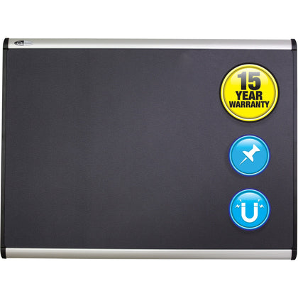 Quartet Prestige Plus Magnetic Bulletin Board - 24x36 - Gray Fabric Surface - Boards